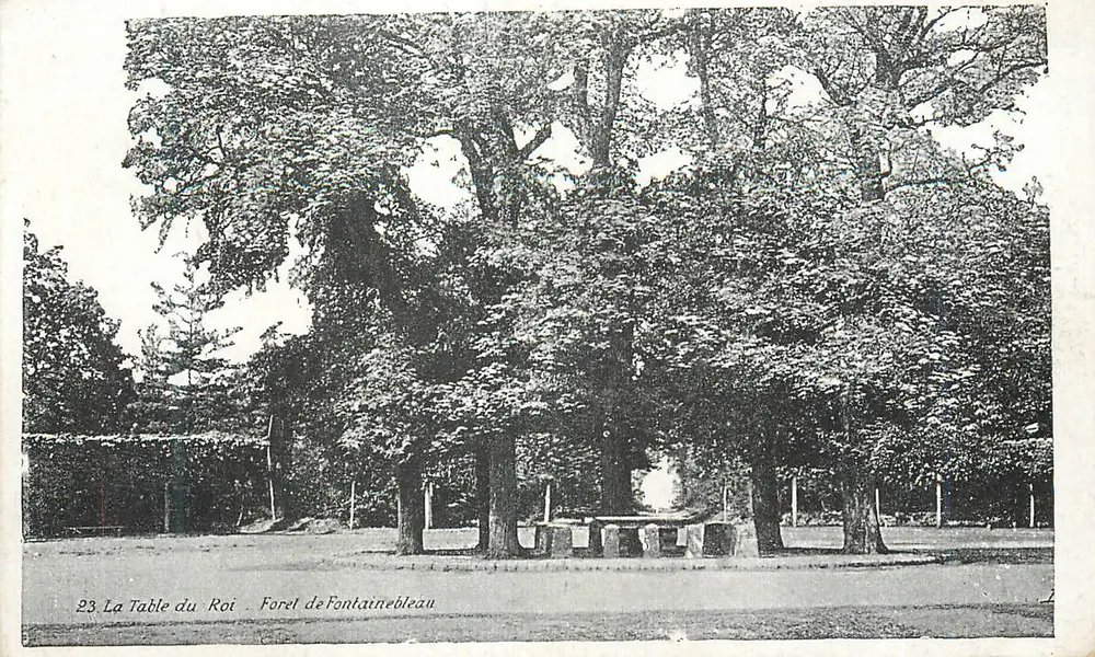 A Mesa do Rei — Floresta de Fontainebleau — editor Forel - Frente