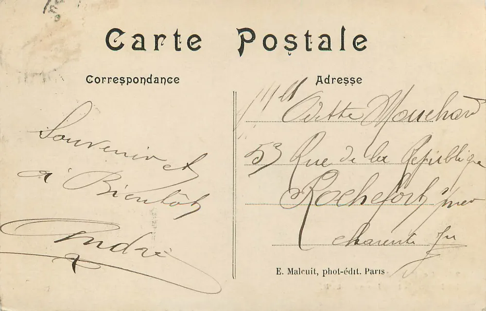 Le Bois de Vincennes — Ruisseau et Pelouse — E. M. - Verso