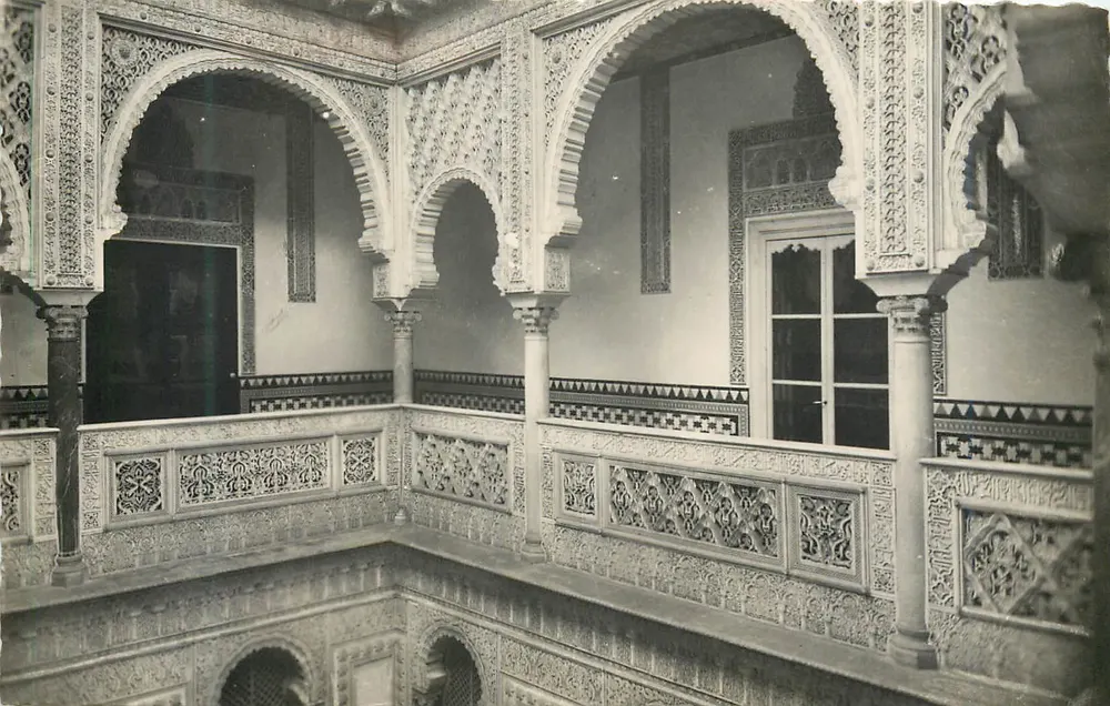 Alcazar von Sevilla — Hof der Puppen — Heliotípia Artística Española, Madrid, Nr. 36 - Vorderseite