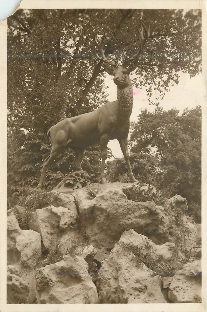 Cervo del Rond Point Royal — Le Vésinet (S.-&-O.) — Fabbricato in Francia - Recto