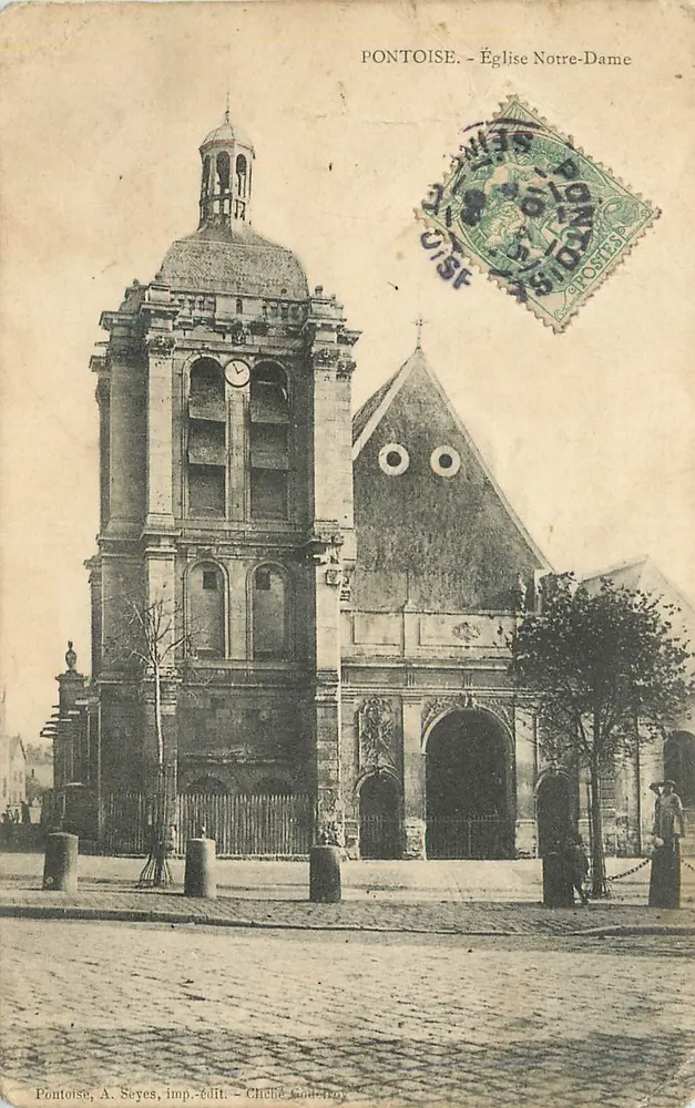 Pontoise - Igreja de Nossa Senhora — A. Seyes, imp.-edit. - Chèche Godefrey - Frente