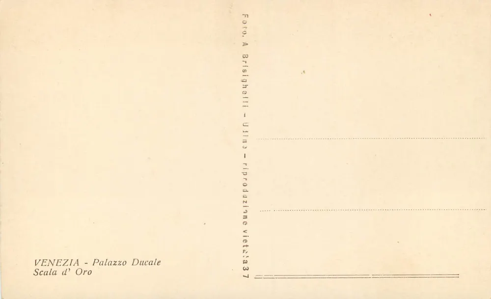 Vêneto - Palazzo Ducal - Scala d'Oro — Foto A. Brisinghali - Verso