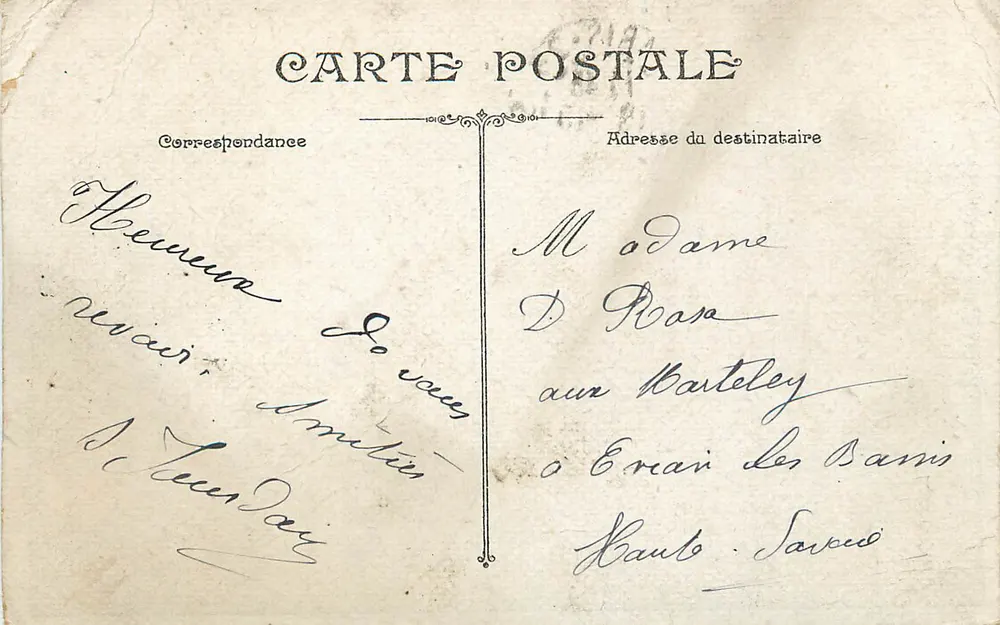 Orléans - Square Gambetta et Église Saint-Paterne — L.V. éditeur - Verso
