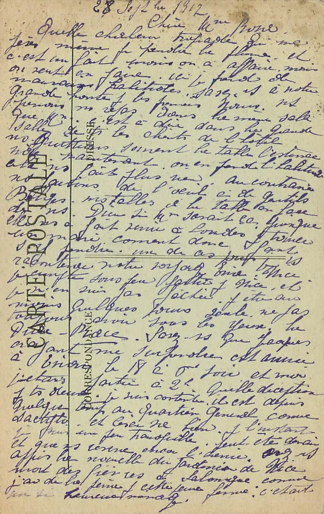 Lourdes — Carta postal religiosa com pássaros portadores de orações, desejos e votos — éd. L'Imagier-Lourdes - Verso