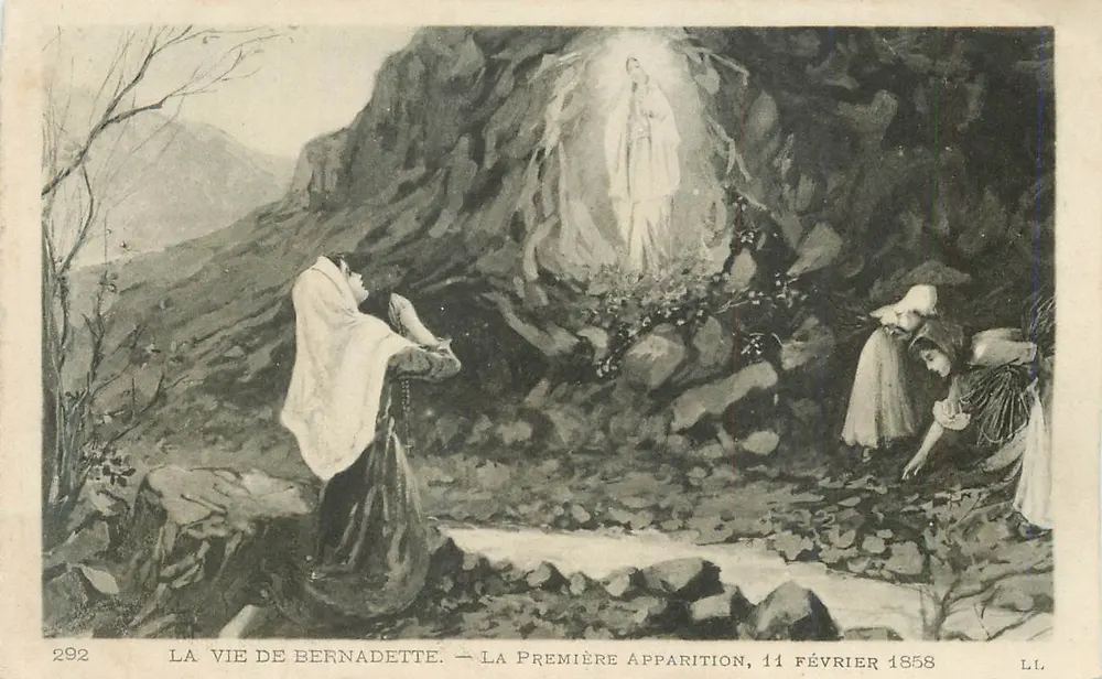 Das Leben von Bernadette — Die erste Erscheinung, 11. Februar 1858 — Artistic Edition, Lourdes - Vorderseite