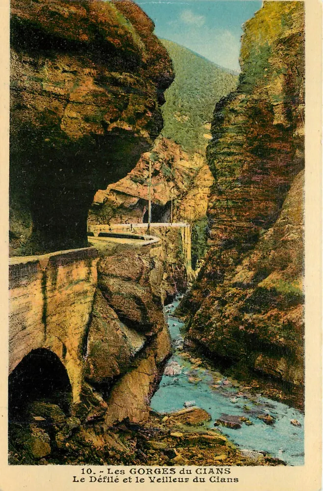 Die Schlucht des Cians — Der Pass und der Wächter des Cians — A. Mollaret, Grenoble - Vorderseite