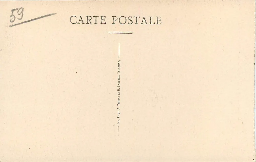 Roc-Amadour — Ansicht von der « Maison à Marie » — A. Thiriat et H. Basuyau, Toulouse - Rückseite