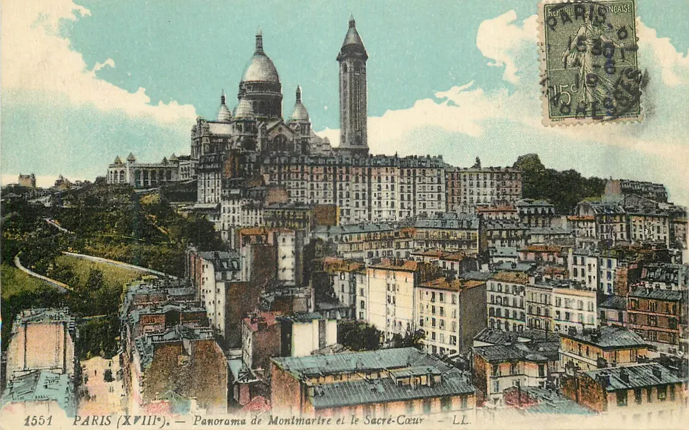 Paris (XVIIIe) — Panorama von Montmartre und dem Sacré-Cœur — LL - Vorderseite