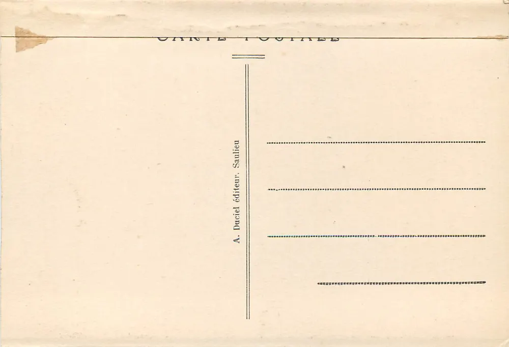 Lago dos Settons — La Digue — Os Poços — Em Morvan — 7. — A. Duciel, editor, Saulieu. - Verso