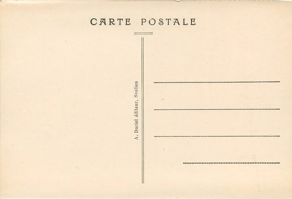 Lago dos Settons — Uu Coin du Lac — Em Morvan — A. Duciel, Saulieu - Verso