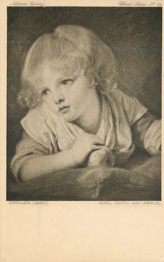 Mulher com uma maçã — Greuze (1720) — National Gallery, Série Oficial N° 39 - Frente