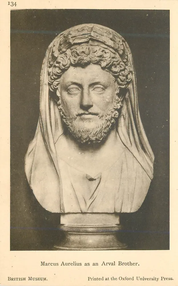 Bust of Marcus Aurelius as Arval Brother — British Museum — Oxford University Press - Front