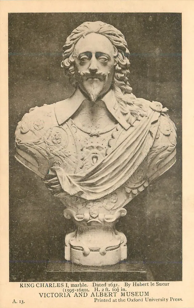 Buste de Charles Ier — marbre, daté 1631 — Victoria and Albert Museum, Londres — éditeur : Oxford University Press, n° A.13 - Recto
