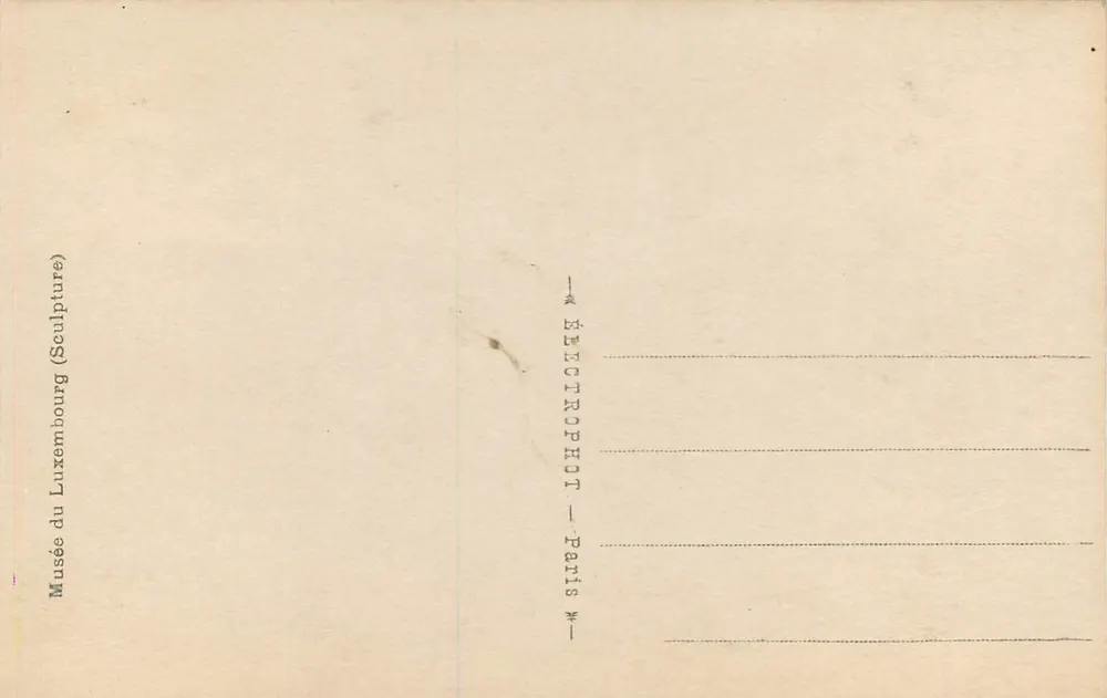 Het ijzeren tijdperk — beeld van A. Lasson — Museum Luxembourg - Achterkant