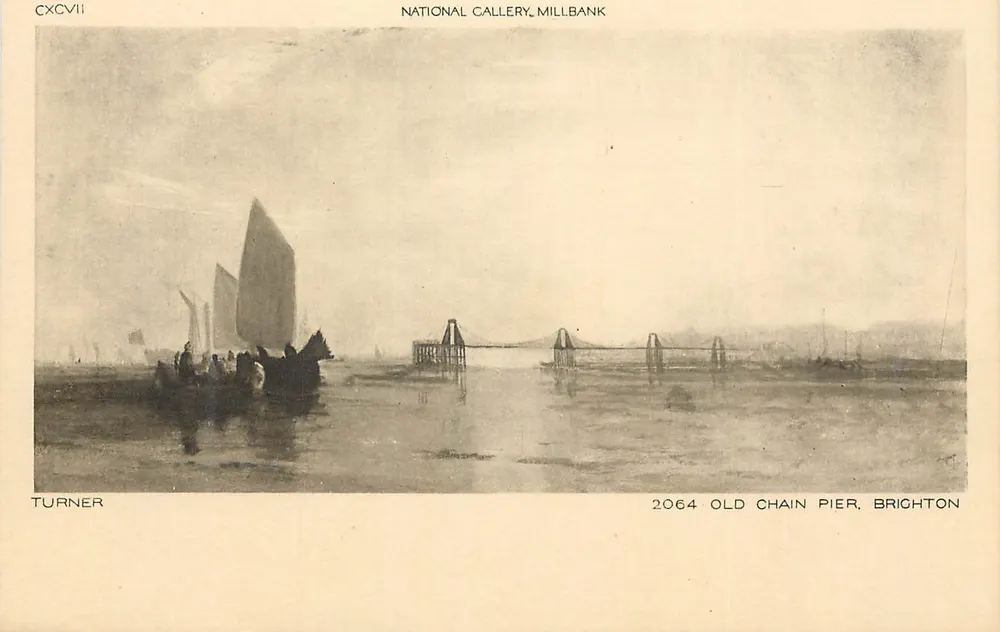 Old Chain Pier, Brighton — peinture de Turner — National Gallery, Millbank - Recto