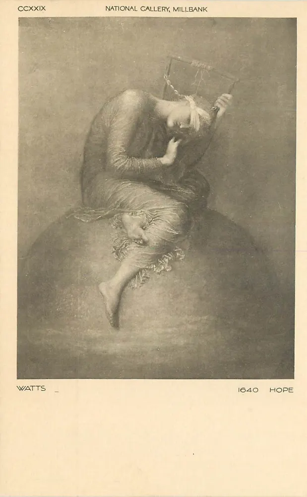 Hope — Peinture de Watts — National Gallery, Millbank - Recto