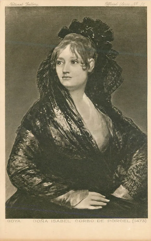 Porträt von Doña Isabel Corbo de Porcel — Goya — National Gallery — Offizielle Serie Nr. 52 - Vorderseite