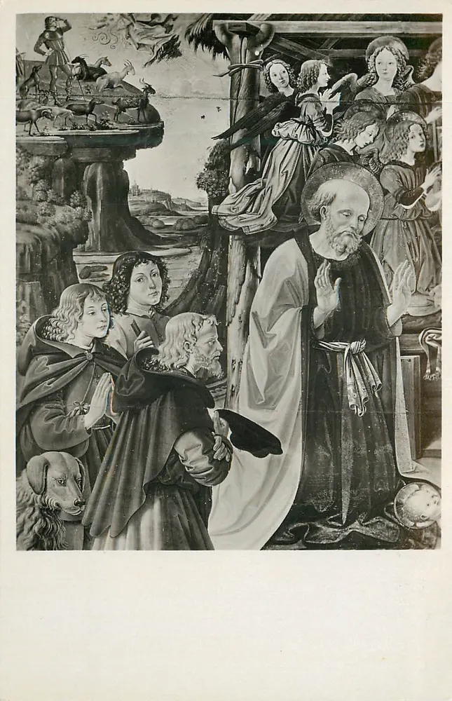 S. Giuseppe, die Schäfer und der Engel — Detail der Geburt — R. Pinacoteca Vannucci, Perugia - Vorderseite