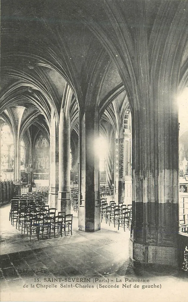 Saint-Séverin (Paris) - Die Palmenhain, linke Kirchenschiff - Vorderseite