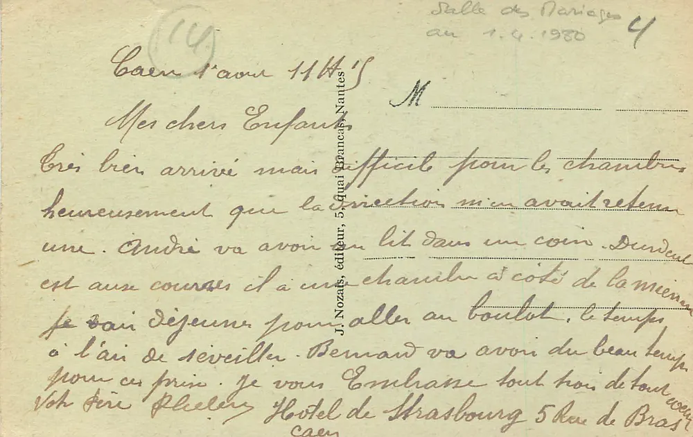 La Chapelle — Lycée Malherbe, Caen — editor J. Nozais, n°37 - Verso