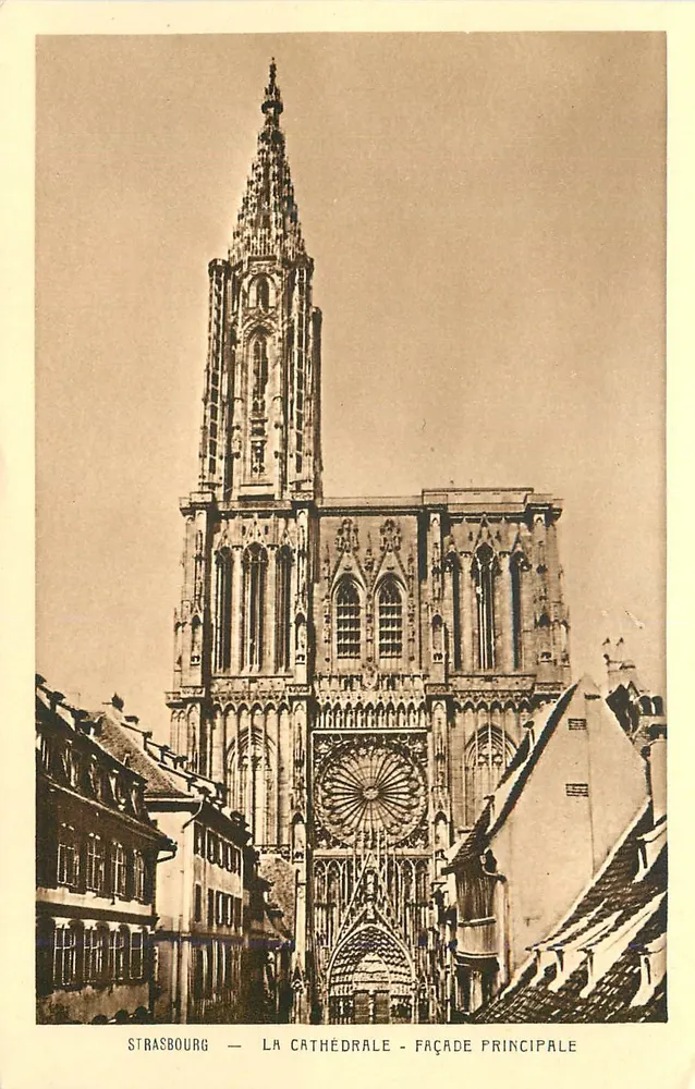 Estrasburgo — La Catedral — Fachada Principal — Braun & Cie, París - Anverso
