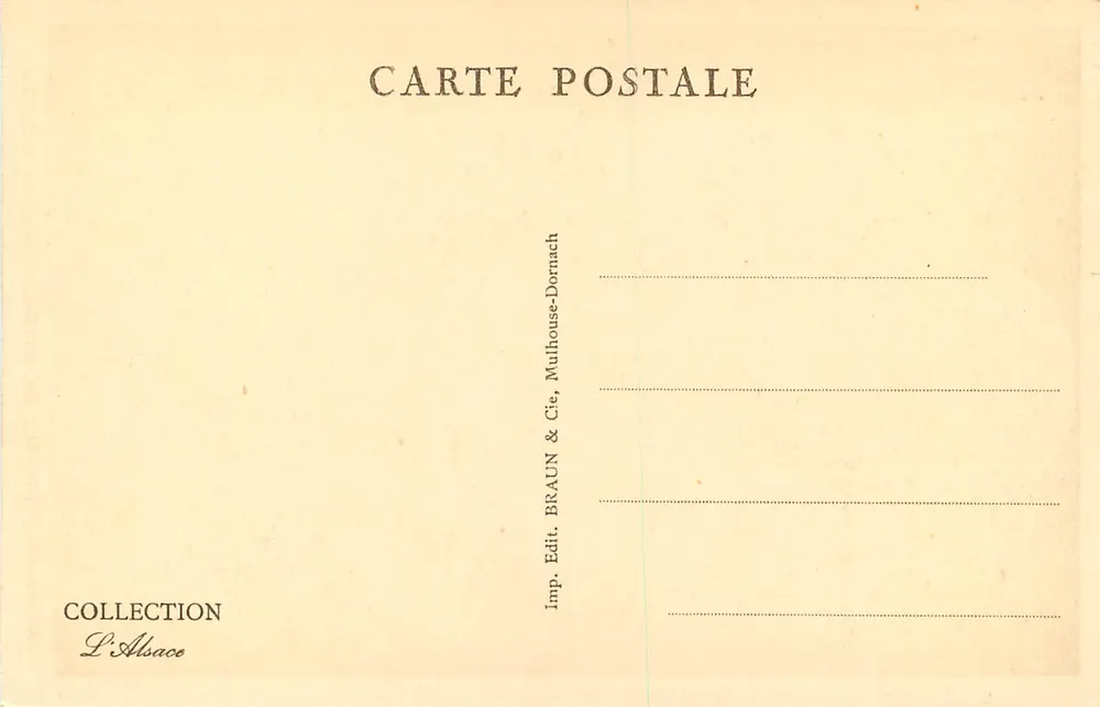 Catedral de Estrasburgo — O Esposo — Editor BRAUN & Cie - Verso