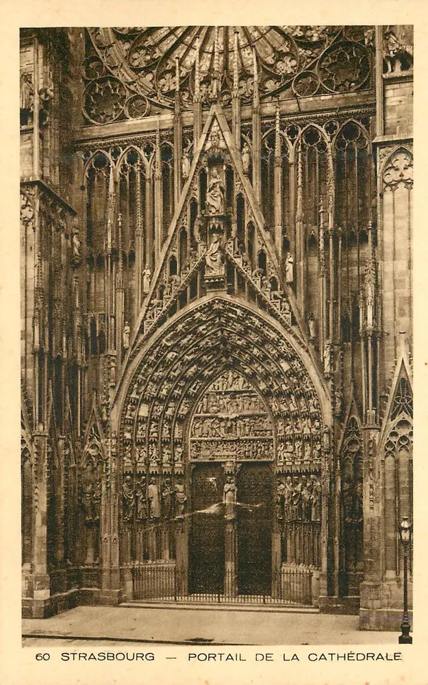 Strasburgo — Portale della cattedrale — Collezione L'Alsace, n°60 - Recto