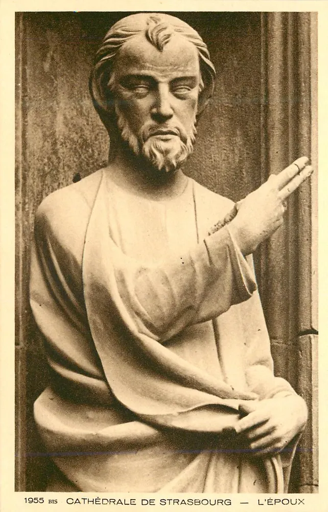 Estátua de Jesus Cristo — Catedral de Estrasburgo — O Esposo - Frente
