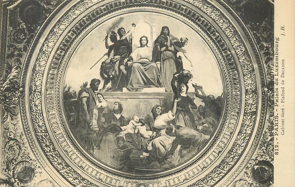 Palais du Luxembourg — Gepflasterte Decke — Cabinet de Décaïene - Vorderseite
