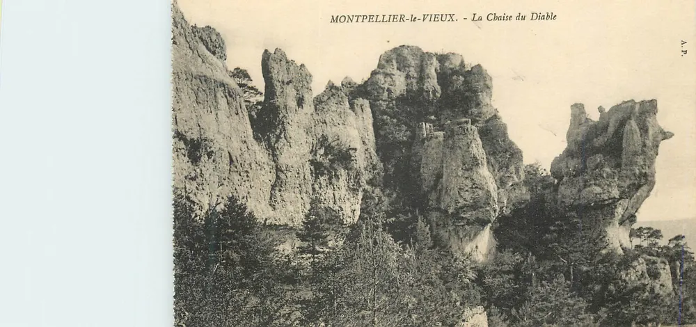 Montpellier-le-Vieux - La Chaise du Diable — A.P. - Recto