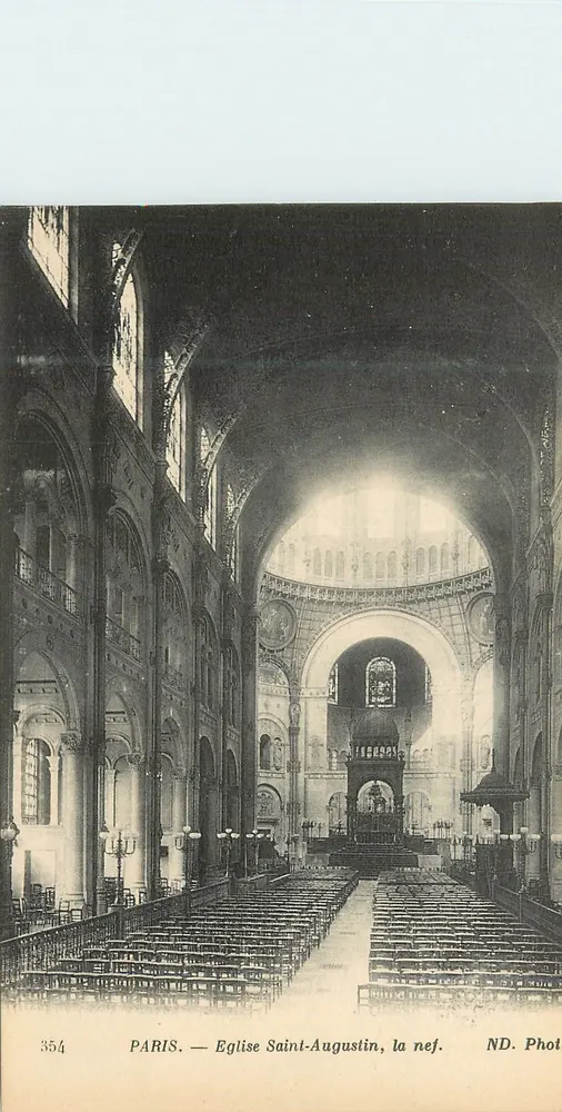 Parigi — Chiesa di San Agostino, la navata — ND Phot. - Recto