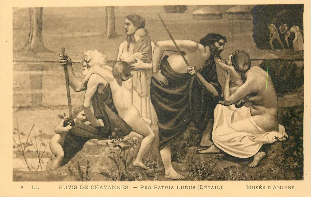 Pro Patria Ludus — Detail — Puvis de Chavannes — Museum von Amiens - Vorderseite