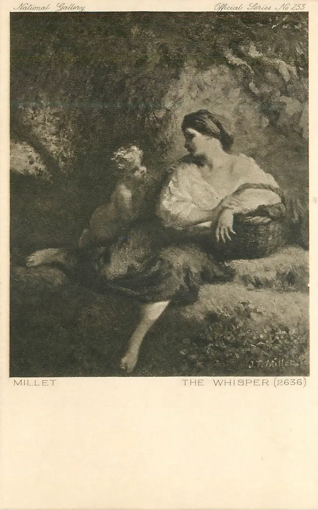 The Whisper — J. Millet — National Gallery, Série Oficial N° 233 - Frente