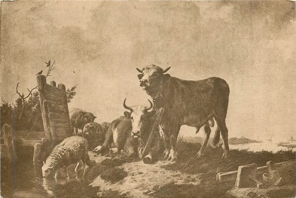 Landschaft mit Tieren — Verboeckhoven, Eugène-Joseph — Musée Pescatore, Luxemburg - Vorderseite