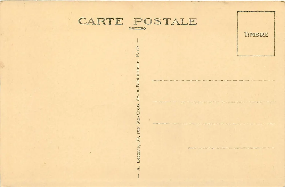 Paris — Le Musée de Cluny et le Square de la Sorbonne — éditeur A. Leconte, n° 149 - Verso