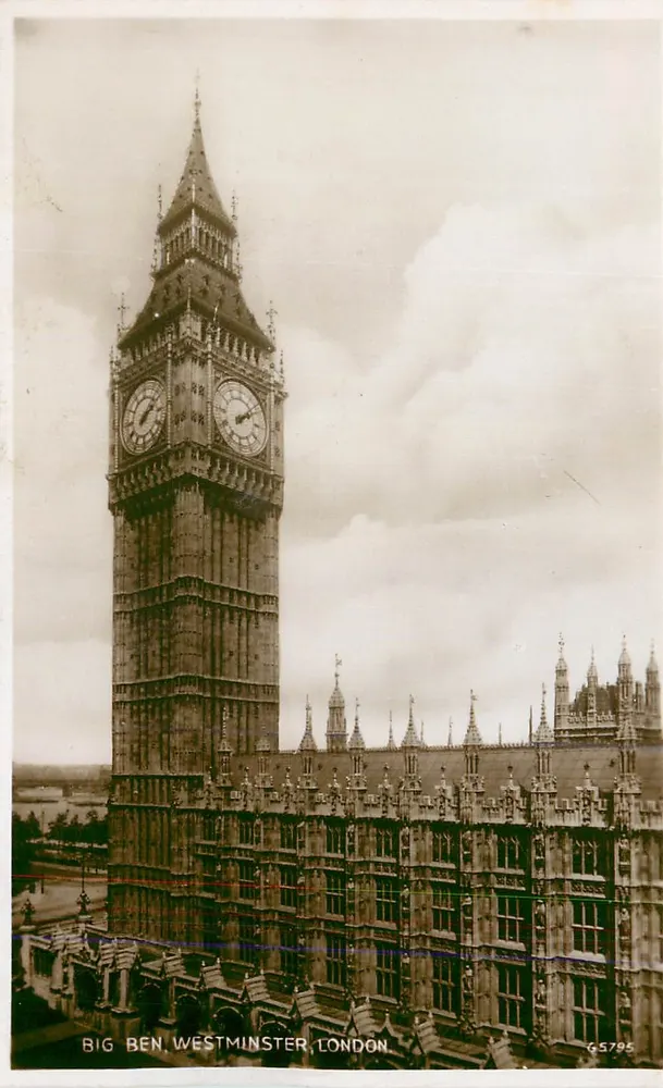 Big Ben, Westminster, Londres — Cartão de Valentim, n° G5795 - Frente