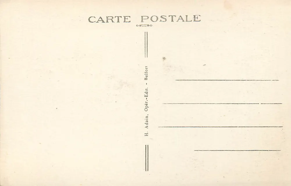Le Ballon d'Alsace (alt. 1256 m) — Le Sommet du Ballon — H. Adain, Belfort - Verso