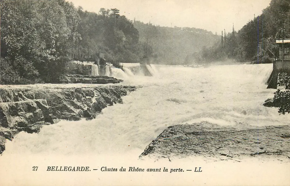 Bellegarde — Cataratas del Ródano antes de la pérdida — LL - Anverso