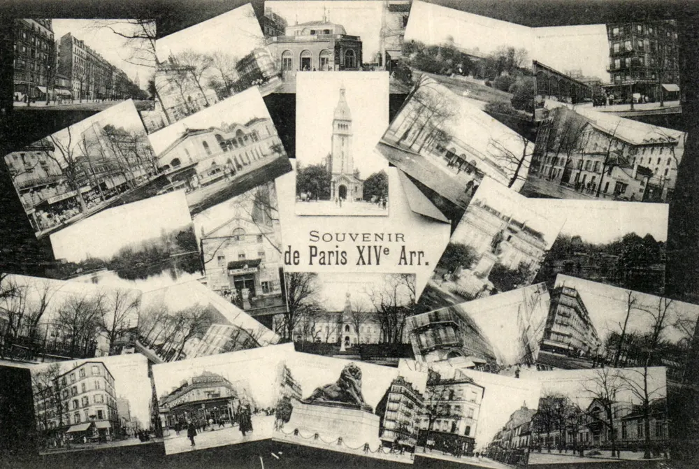 Souvenir de Paris XIVe Arr. — collage de vues — éditeur non visible - Recto