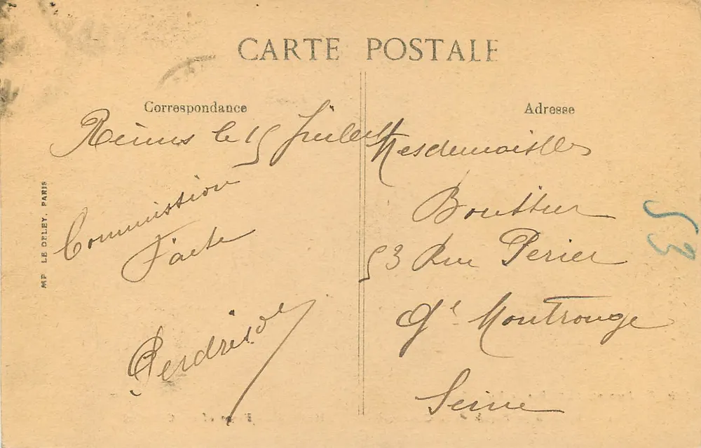Reims — Facha da Catedral — MP Le Dèley, Paris, n°125 - Verso