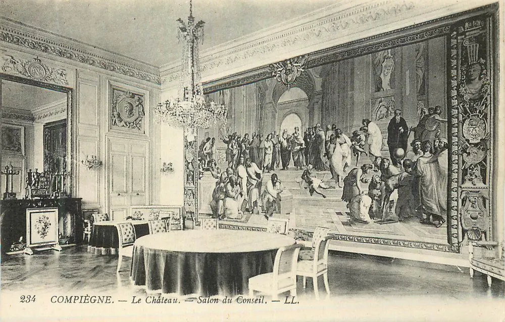 Compiègne — O Castelo — Salão do Conselho — LL. — n° 234 - Frente