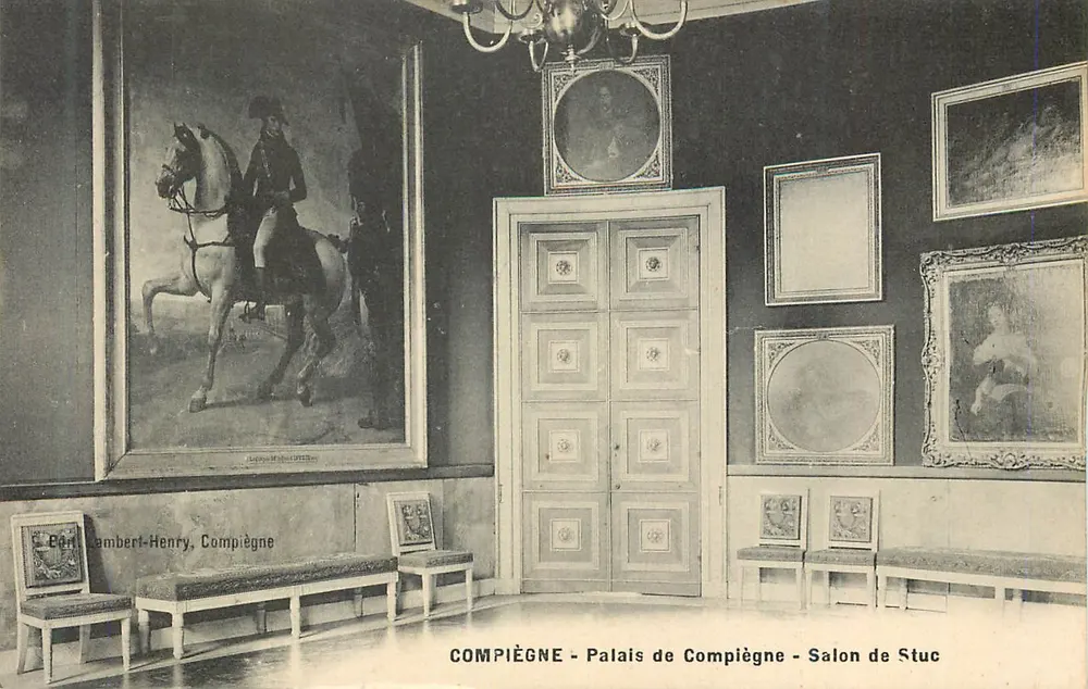 Compiègne - Palácio de Compiègne - Salão de Stuc — Editor Lambert-Henry, n° 64 - Frente