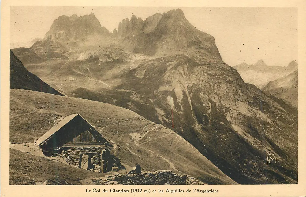 Col du Glandon (1912 m.) und die Aiguilles de l'Argentière — Martinotto Frères, n°145 - Vorderseite