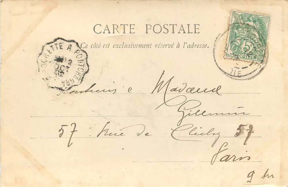La Rochette (Savoie) — Arredores de Allevard — Fototipo A. Bergeret & Cie, Nancy - Verso