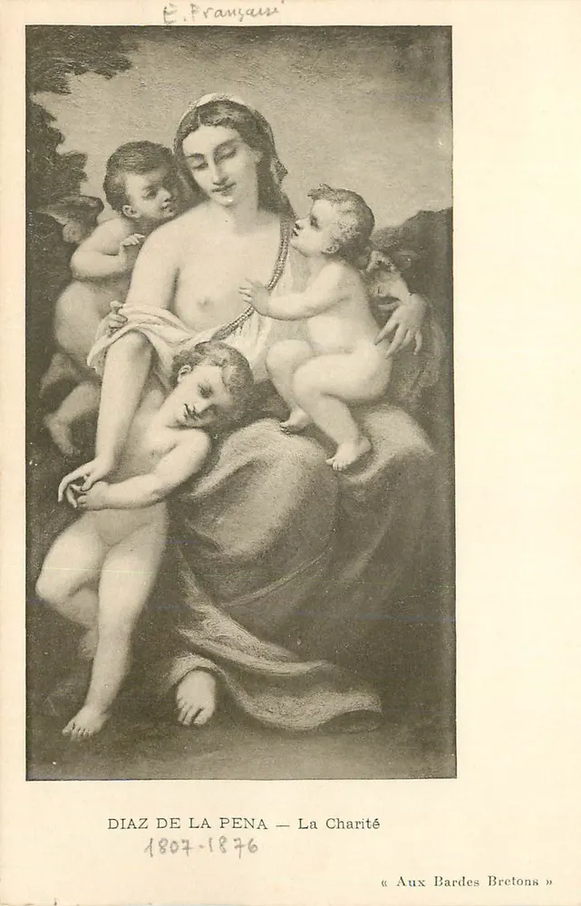 La Charité — DIAZ DE LA PENA — 1807-1876 — « Aux Bardes Bretons » - Frente