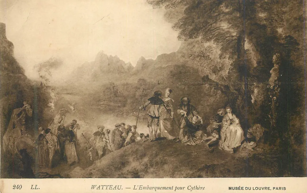 Watteau — El Embarque para Citeria — Museo del Louvre, París - Anverso