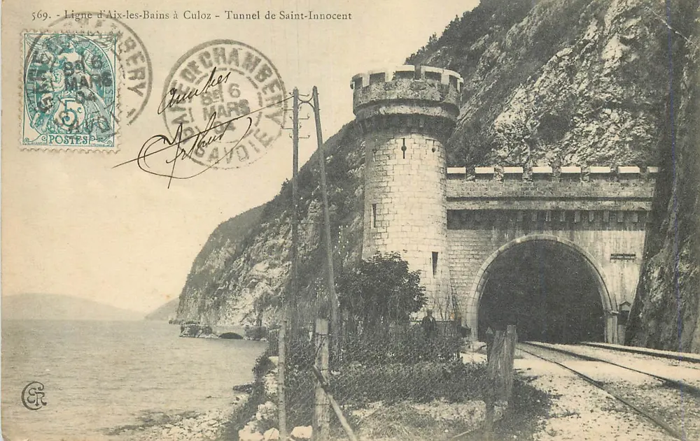 Tunnel von Saint-Innocent — Linie Aix-les-Bains nach Culoz — Verlag C.R. Nr. 569 - Vorderseite