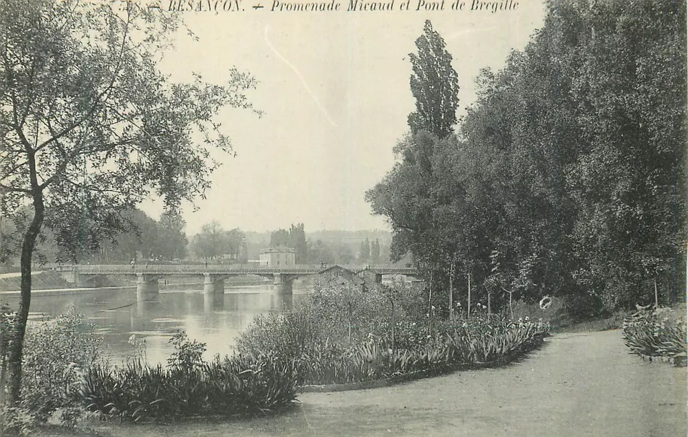 BESANÇON — Promenade Micaud et Pont de Bregille - Recto