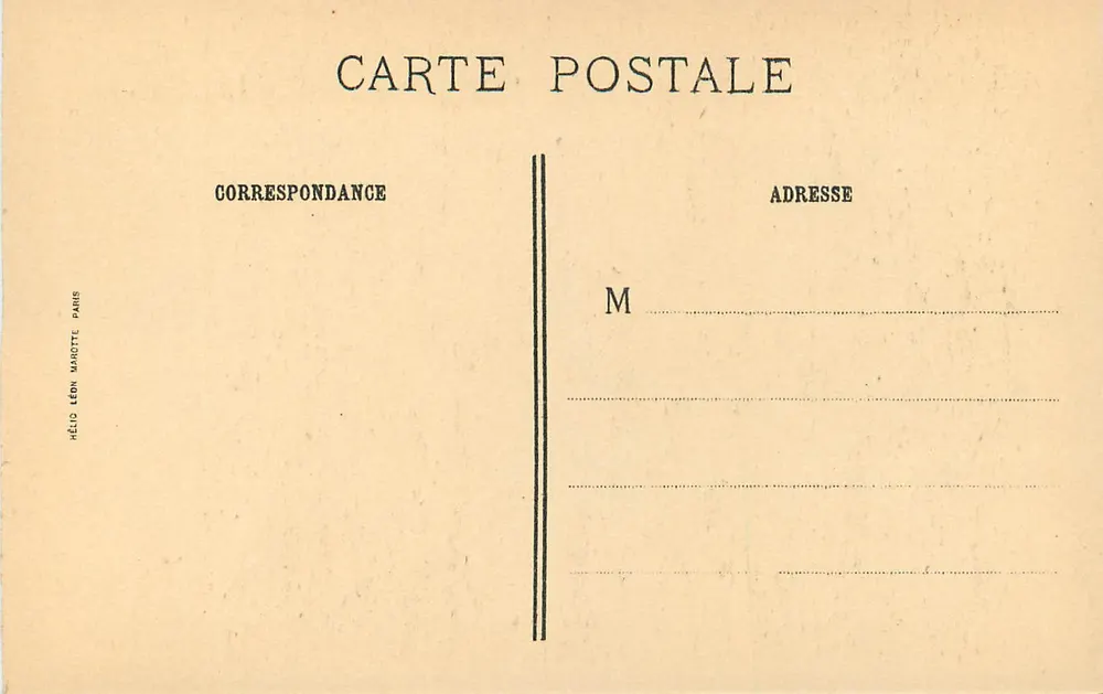 La rue de Paris — scène de rue avec acrobate — J.-E. Bulloz, Éditeur - Verso