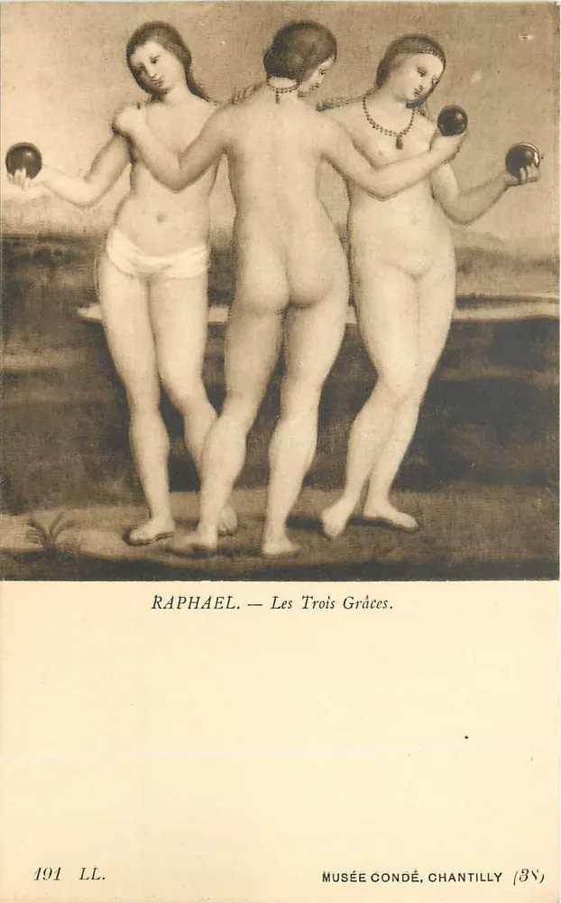 As Três Graças — Raphaël — Museu Condé, Chantilly - Frente